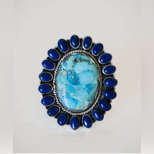 Goldie Lew Rayma Ring Turquoise & Blue Lapis